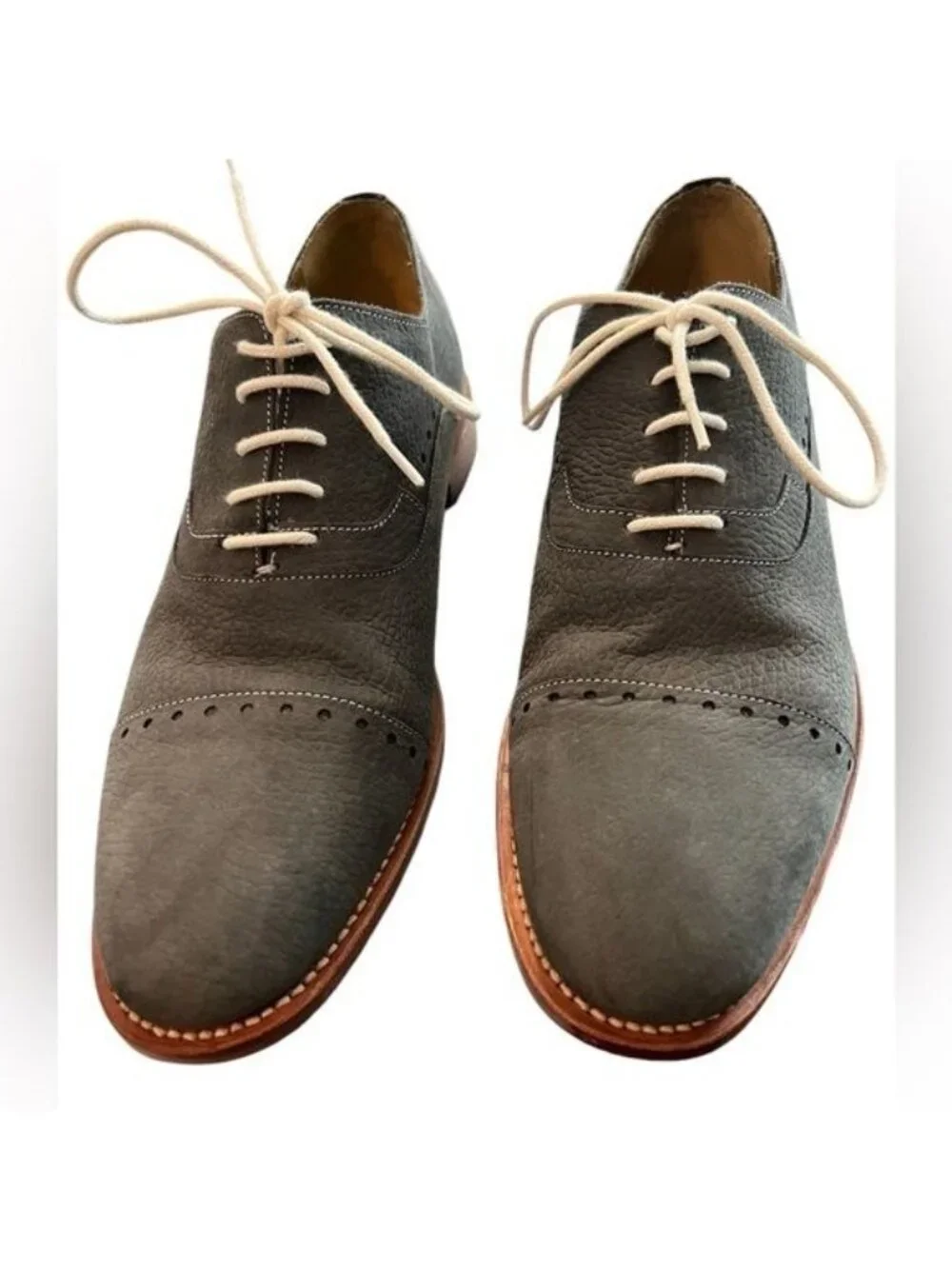 Michael Bastian Men’s Leather Upper Oxford Tie Shoes Size 11 Dark Gray
